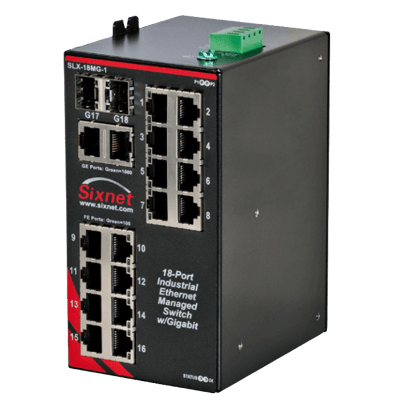 Red Lion Industrial Ethernet Switch, SLX-18MG